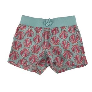Children's Place Pink Green Seashell Shorts Size 6 Girl's